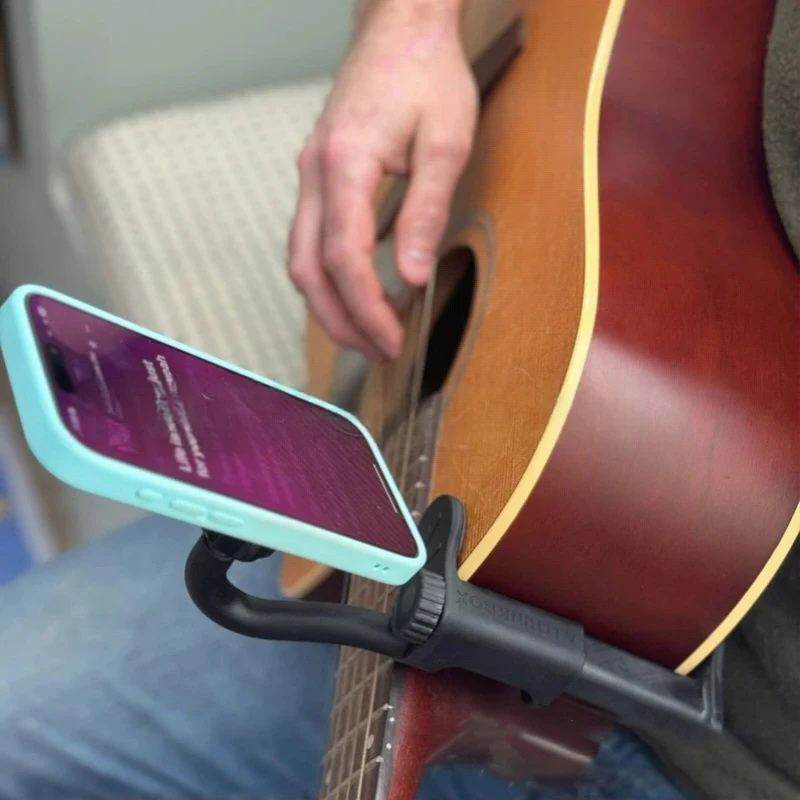 

Магнитный держатель для телефона с гитарой - регулируемое гитарное крепление для гитар толщиной 6–8,8 см/укулеле, держатель для гитарного листа