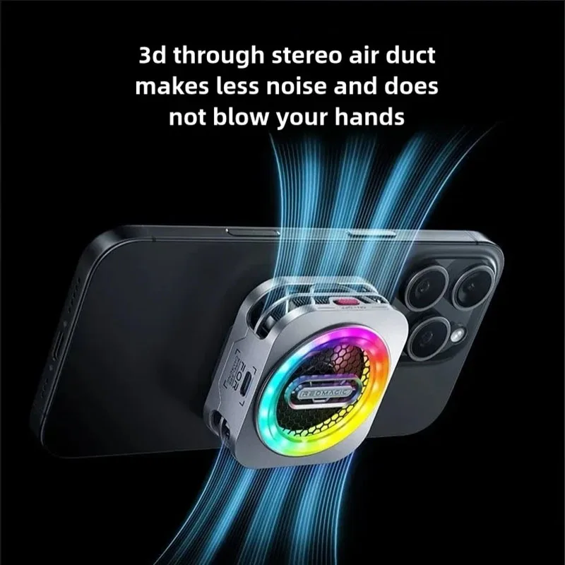 Nubia RedMagic Cooler 6 Pro الإصدار العالمي مشعاع الهاتف المغناطيسي يصل إلى 41 ℃   تبريد التحكم في درجة الحرارة AI للهاتف اللعبة