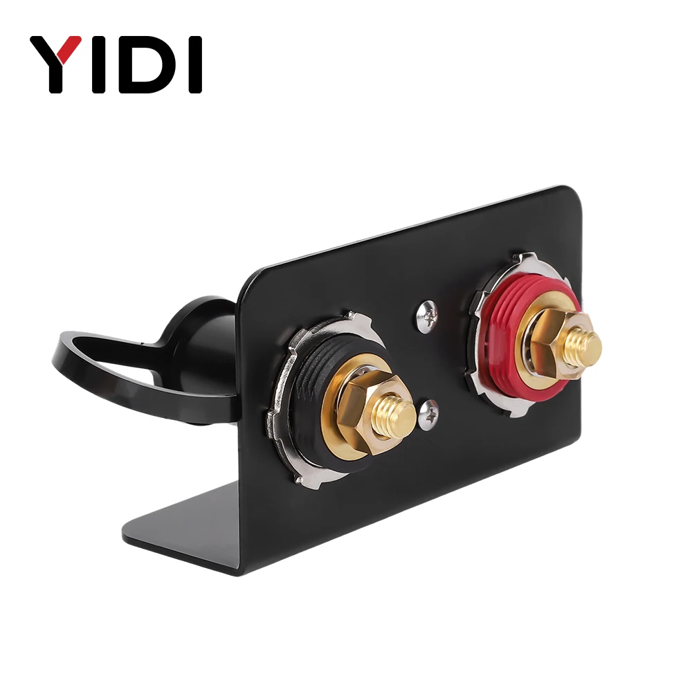 YIDI Battery Charging Post Relocation Kit Positive Negative Power Terminals with Mounting Bracket for UTV ATV Car Truck RV Boat
