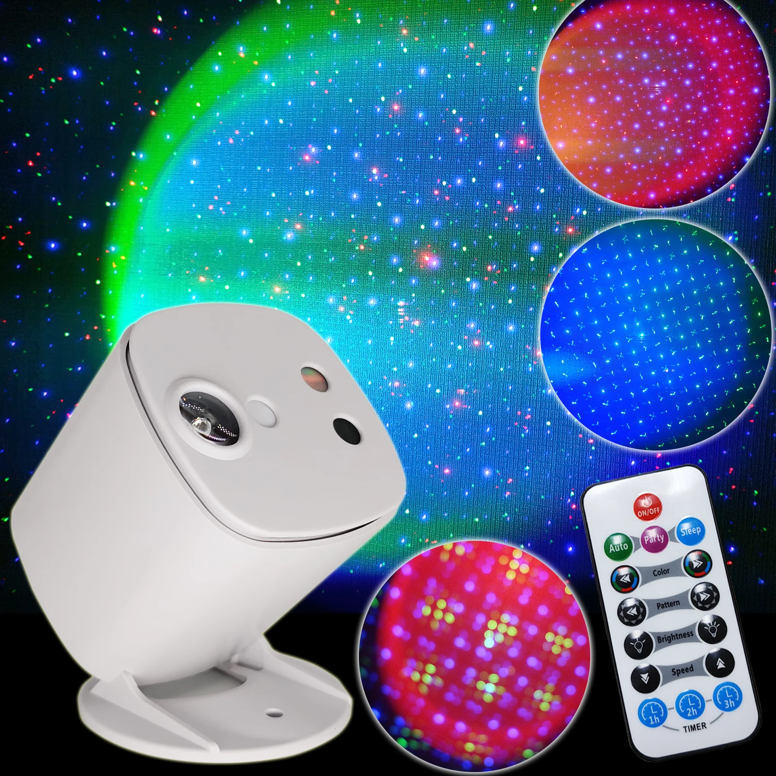 Chims LED Laser Light RGB Starry Sky with Sunset Effects Remote Control Motive Disco DJ  Ambiance Wall Decor Kids Bedroom