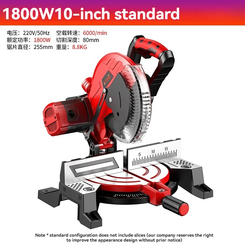 Electric Saw Aluminum Machine 220V/1800W Multifunctional Circular Saw 45 Degree Cutting Miter Sawing Aluminum Machin