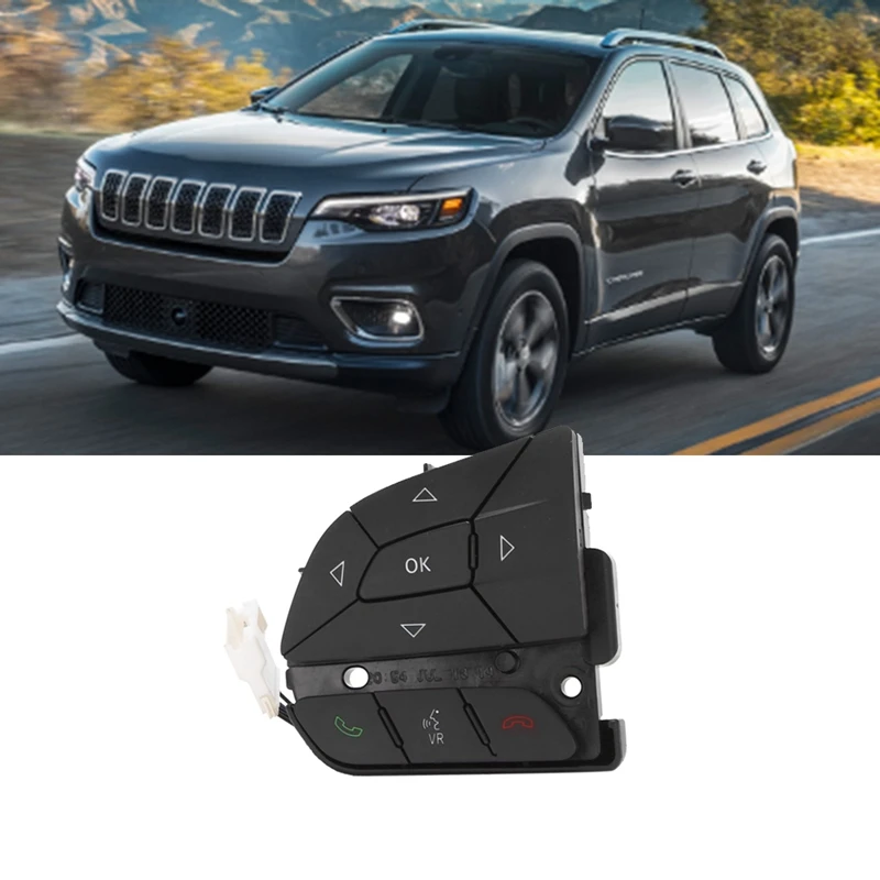 

Левый аудиопереключатель на руль автомобиля с Bluetooth 53400627 для Dodge Challenger Jeep Cherokee 2014-2022, аксессуары