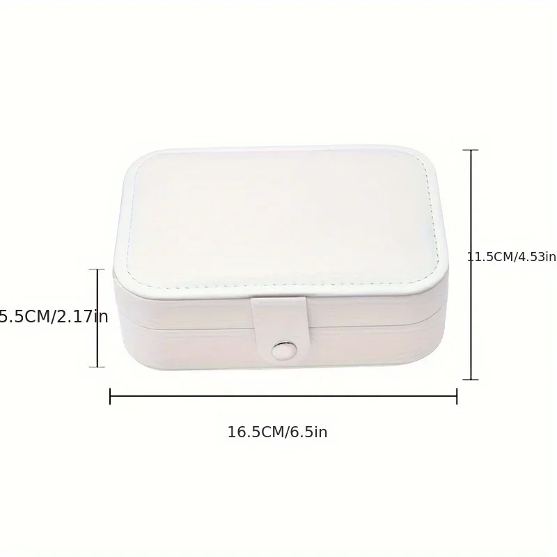 قطعة واحدة من صندوق تخزين المجوهرات المصنوع من جلد البولي يوريثان الفاخر، حافظة قفل آمنة متعددة المنظم للأقراط والقلائد والخواتم