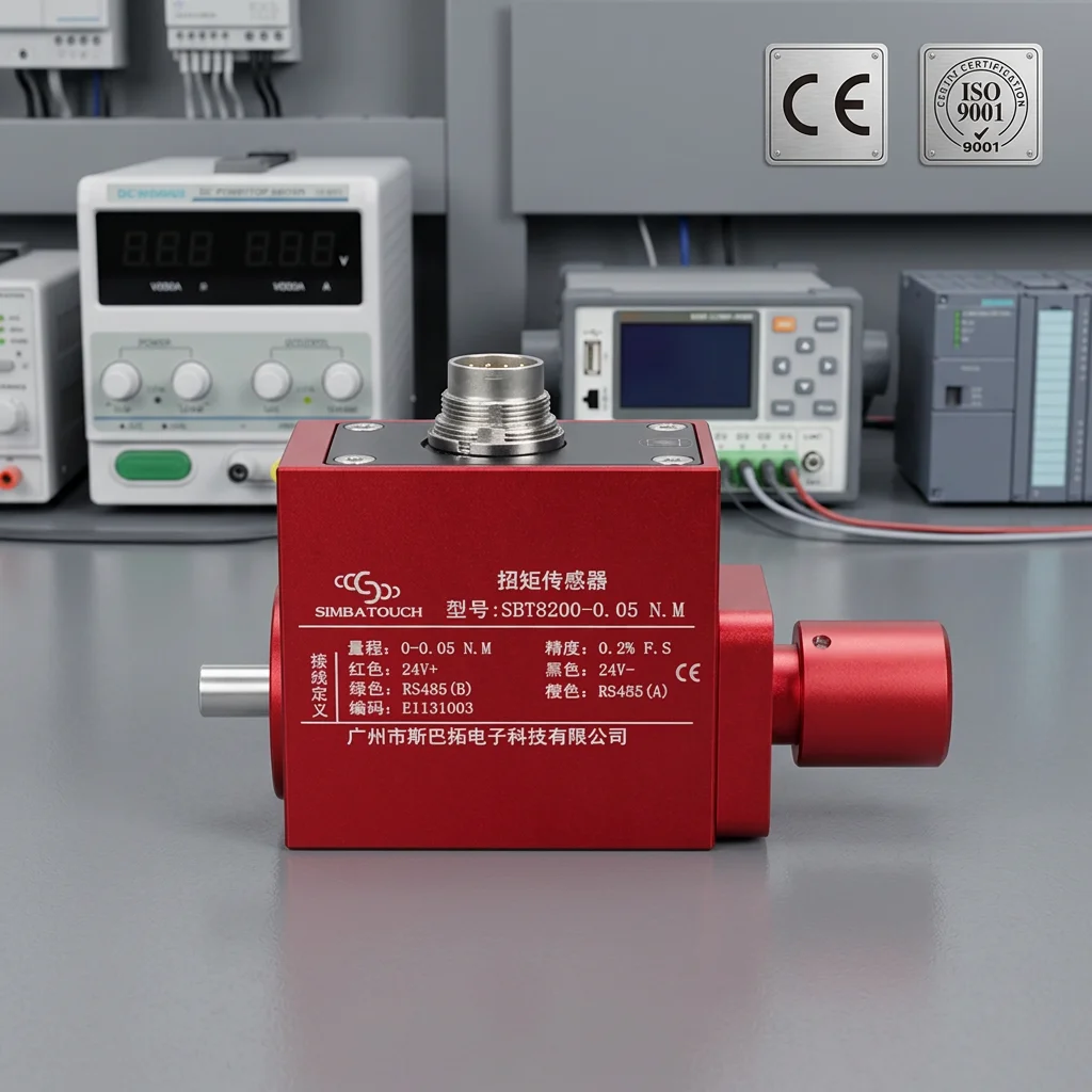 Mini Solid Shaft Dynamic Torsion Sensor High Overload Torque Transducer for Bolt Fastening Assembly Line Tightening