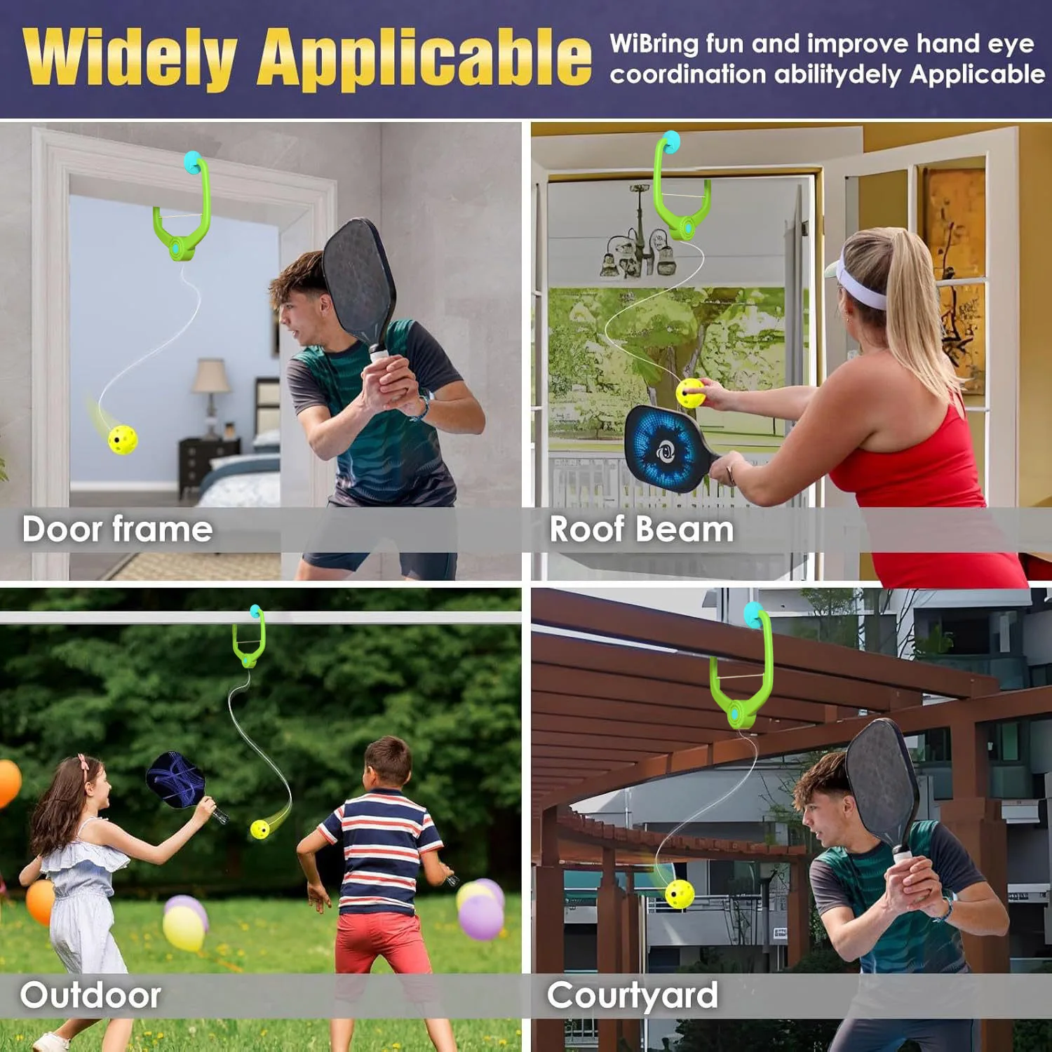 SONGYI Pickleball Practice Equipment for Solo Practice Pickleball Rebounder for Pickleball Training and Practice Sessions