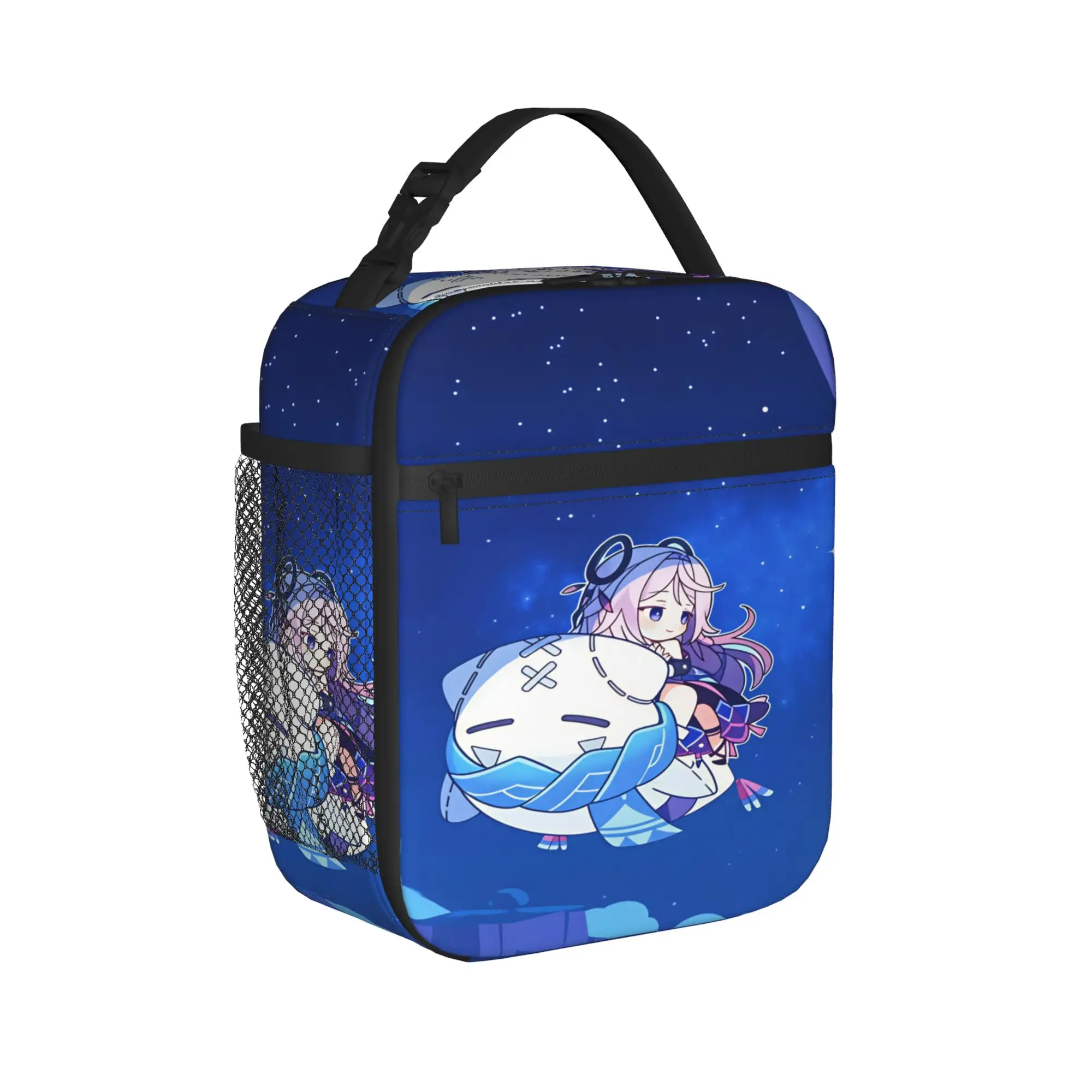 Genshin Impact Lunch Bag Game Character Office Lunch Box For Women Leisure Designer Tote Food Bags Oxford Convenient Cooler Bag