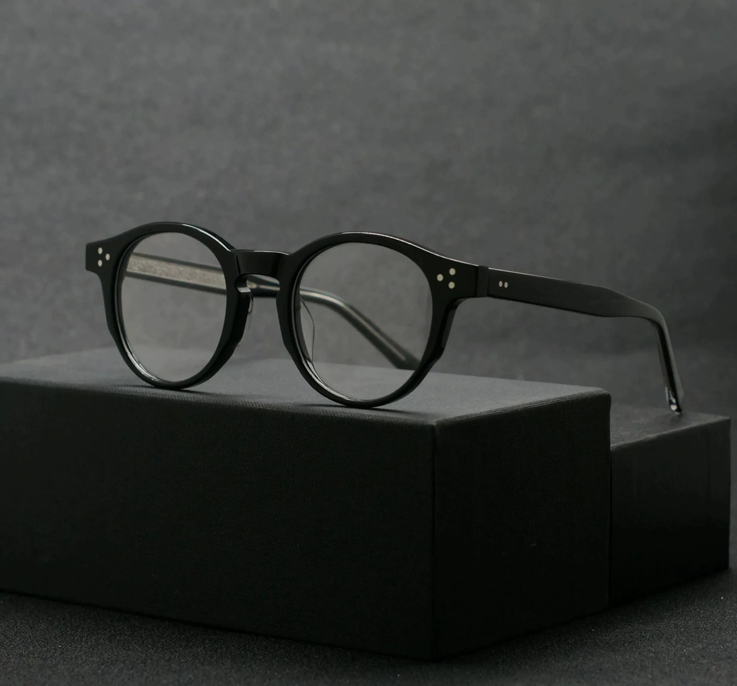 Vintage round glasses frame for men, acetate glasses frame for women, can be matched with prescription glasses