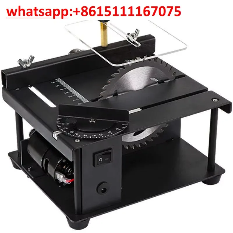 Variable Speed Small Tabletop Band Saw Machine, 35mm Cutting Thickness Adjustable Angle Cutting Tool For Timber Plastic Metal