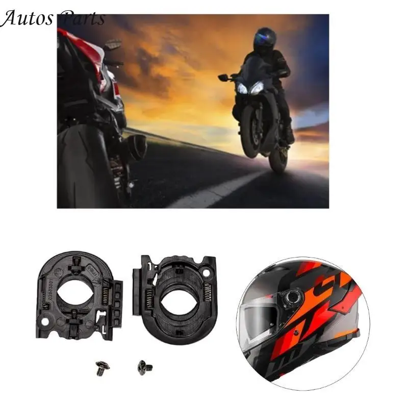 

57BA Helmets Visors Base Plate Set for Motorbike Helmets Repair Part Visors Base Plate