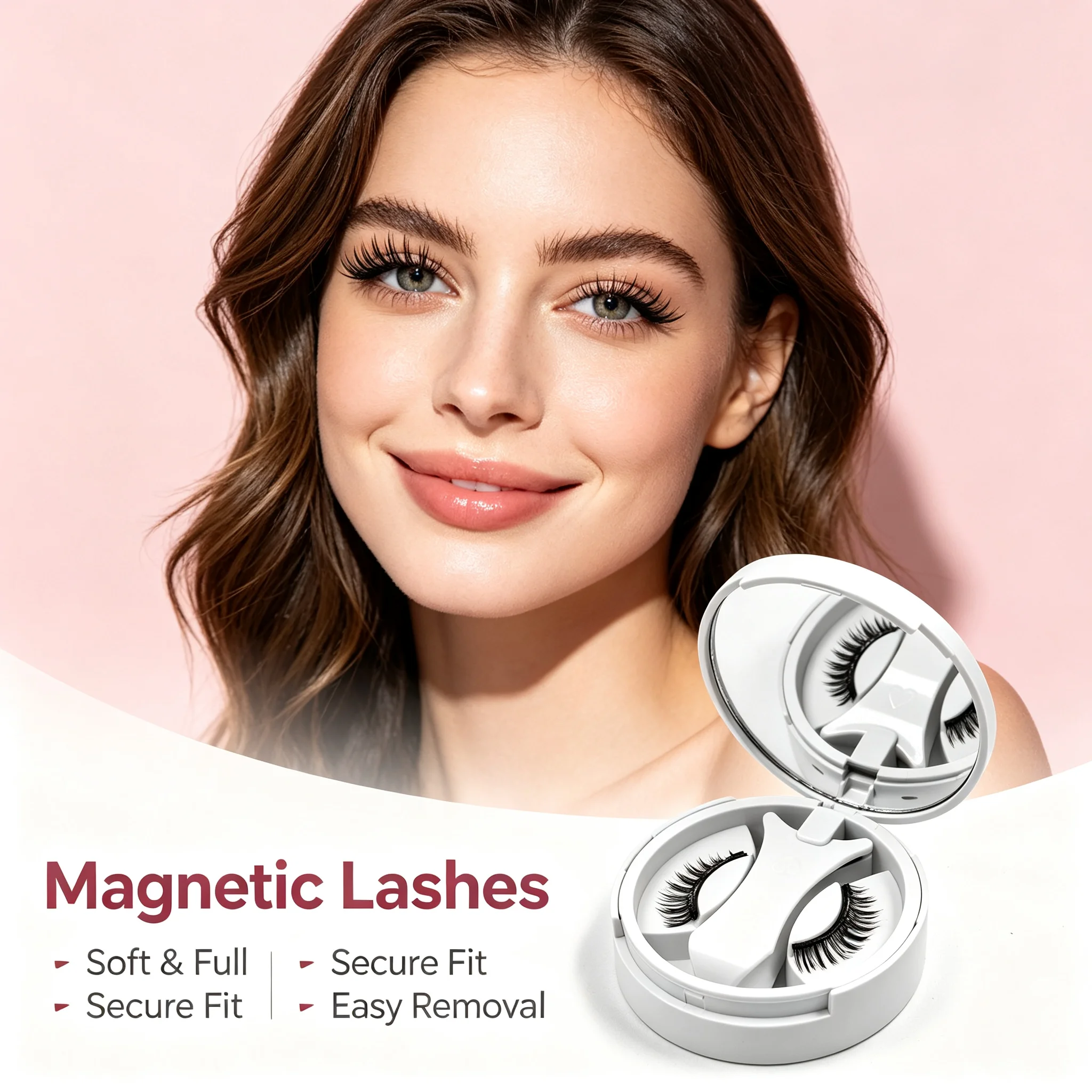 Yiernuo Magnetic False Eyelashes Integrated Box New Glue-Free False Eyelashes Kit