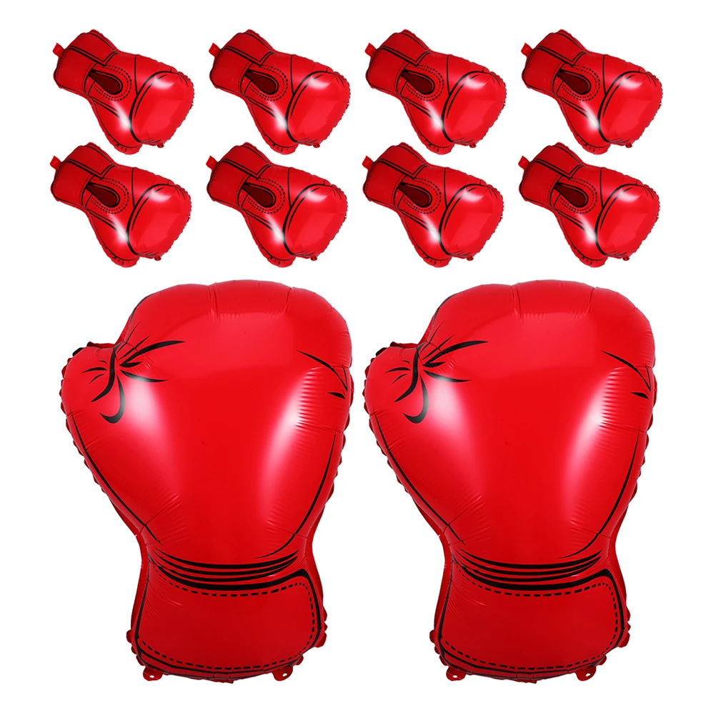 

10pcs Boxing Gloves Balloons Aluminum Foil 20 Inch Birthday Party Decorations Men Sports Themed Celebrations