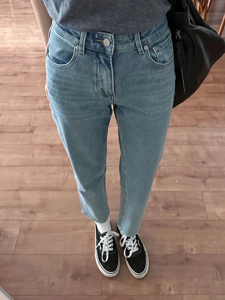 Women\'s Relaxed Fit Straight Leg Jean Boyfriend Denim Pants Cargo Premium Straight Leg Regular Fit Jeans Y2k Streetwear Elegant