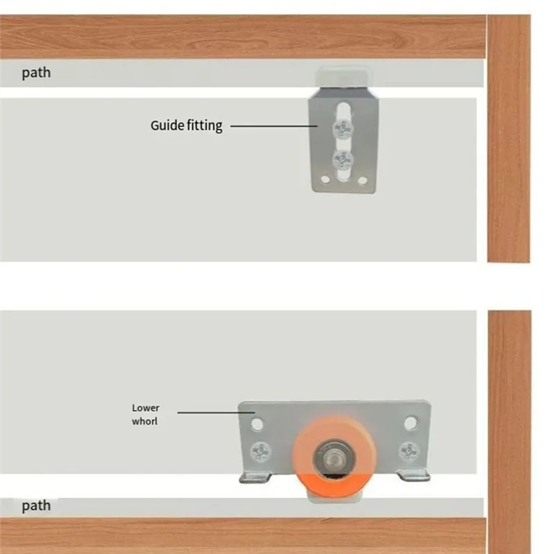 F-3C باب بكرة معدنية خزانة منزلقة دليل عجلة الشريحة السكك الحديدية الأسطوانة نافذة الأسطوانة الزجاجية