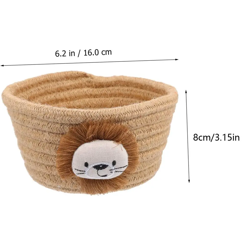 1pc Organizer Restaurant Cotton Decorative Basket Table Storage Nursery Holder, Rope Storage Basket Nursery Storage Basket