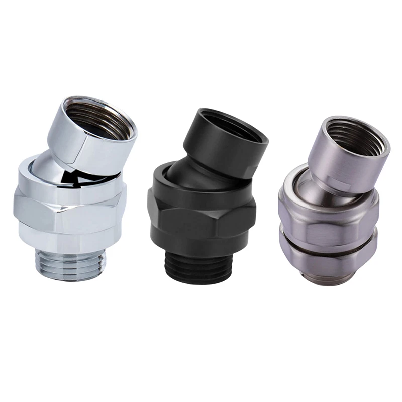 Componente de extensão de braço de chuveiro de latão sólido ajustável, cabeça de chuveiro de banheiro, adaptador de bola giratória, conector de chuveiro, junta esférica, 1 peça