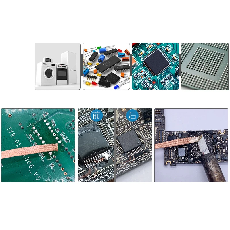 5/10pcs Wick Soldering Wick Accessory Braided Copper Wire Desoldering Wick BGA Solder Remover 1.5mm 2mm 2.5mm 3mm 3.5mm