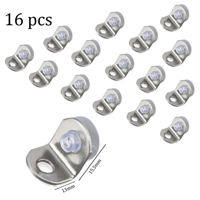 

16 шт. небольшой угловой стеклянный держатель, кронштейны, деревянные кронштейны, полки, опоры для полки, угловая полка, металлический уголок, нержавеющая сталь