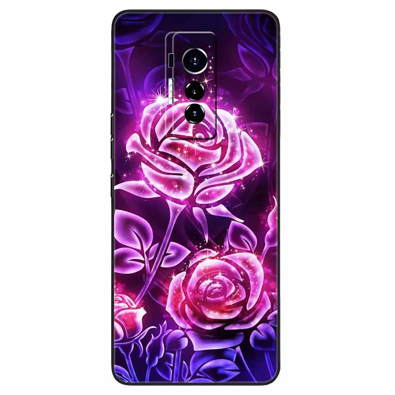 For Tecno Phantom X Case Soft Silicone Luxury Shockproof Cover On for PhantomX 2021 TPU Coque Cute Cat Painted Funda Shell 6.7\'\'