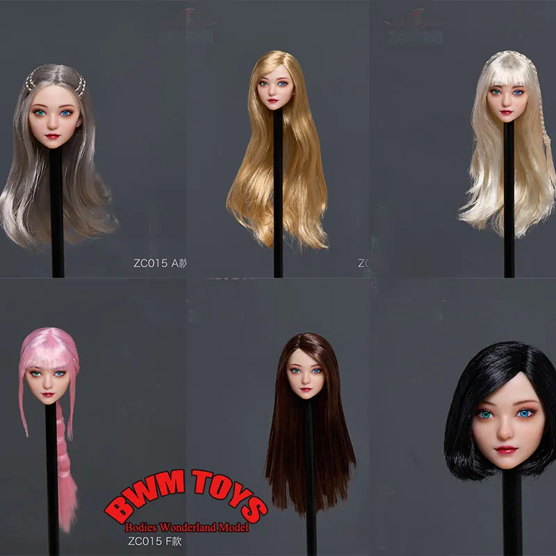 

In Stock Z6TOYS ZC015 1/6 Scale Lele Head Sculpt Cute Movable Eyes Beauty Head For 12inch TBL Pale Skin Action Figure Doll Body