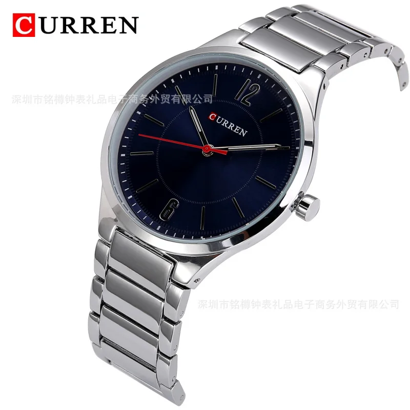 ساعة كورين نيو 8280 للرجال كوارتز بحزام فولاذي ساعة رجالية مقاومة للماء للترفيه