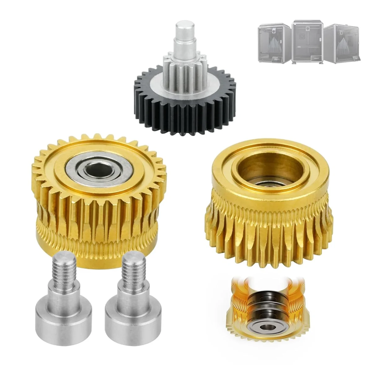 A002 K1 Max Extruder,K1 Double Bearing Gear Upgrade Kit Hardened Steel ,for K1 / K1 Max / K1C 3D Printer Accessories Parts - view 6