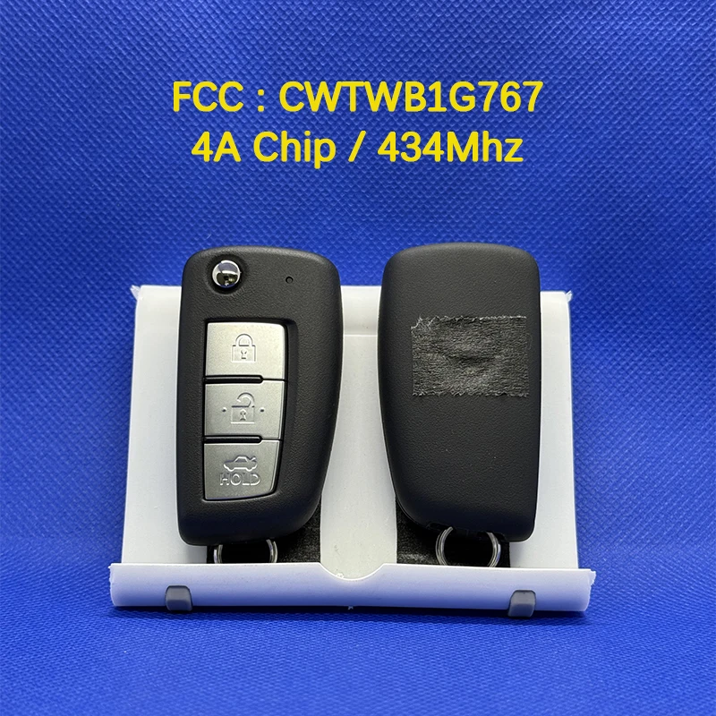 CN027074 OEM 3 Button Smart Remote Insert Key Fob 4A Chip 434Mhz FCC CWTWB1G767 For Sylphy Rogue 2019 2020