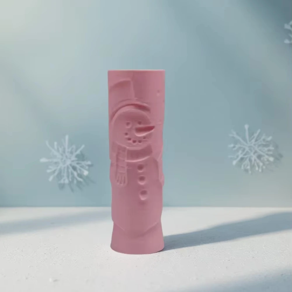DIY Töpferwerkzeug - PLA Tannenwald-Schneemann-Muster Ton-Relief-Texturroller für Polymer-Ton, Keramik und mehr – Detail 1