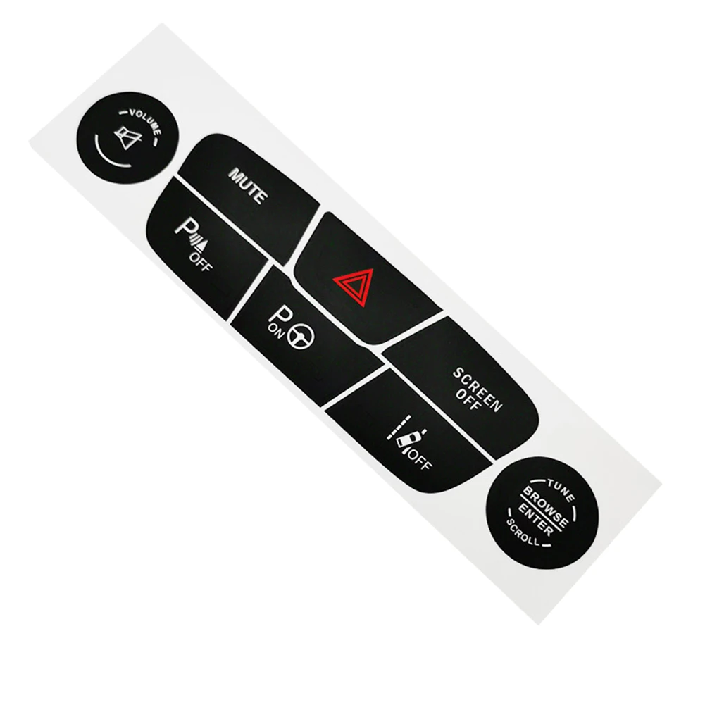 Vinyl Dashboard Button Sticker for AC Reverse Function on For Jeep Compass 2017 2021 Interior Climate Controls