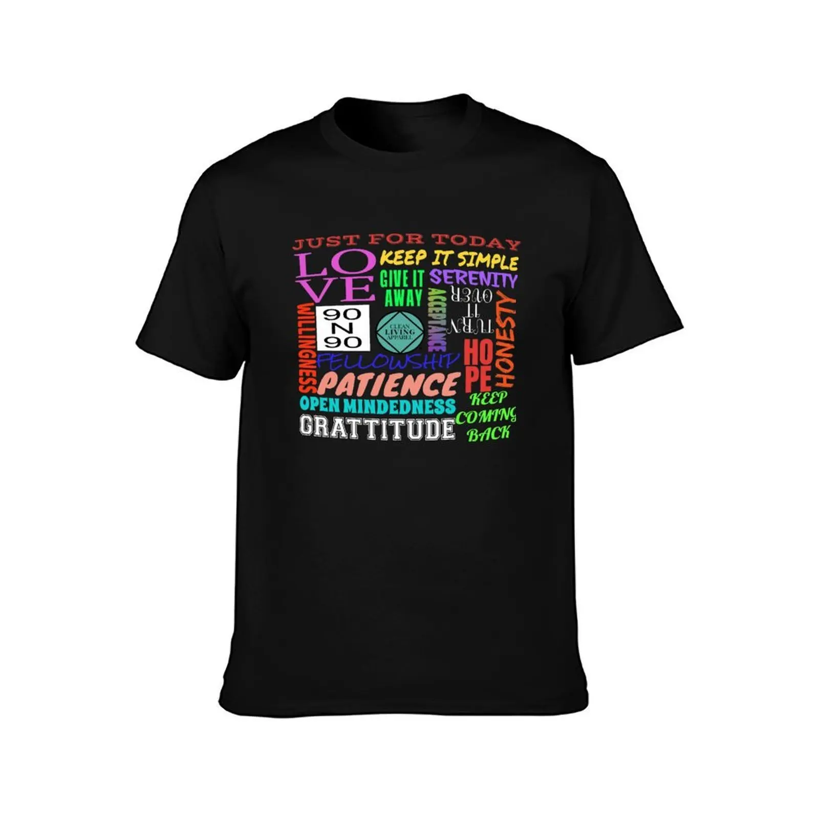 Spiritual Principles of 12 Step Recovery Program NA AA T-Shirt Independence Day Short Sleeve T-Shirt