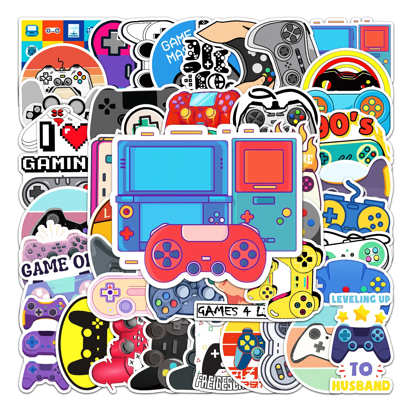 10/30/50PCS Cartoon Gamepad Graffiti Sticker Pack DIY Xbox Computer Skateboard Laptop Decoration For Kid Toys Waterproof Decals