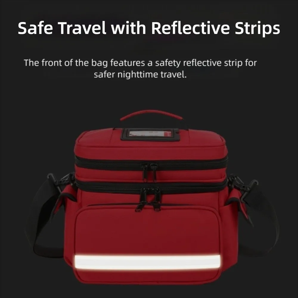 Waterproof Double Layer Medicine Bag Empty Emergency Rescue Emergency Trauma Bag Large Capacity Zippered