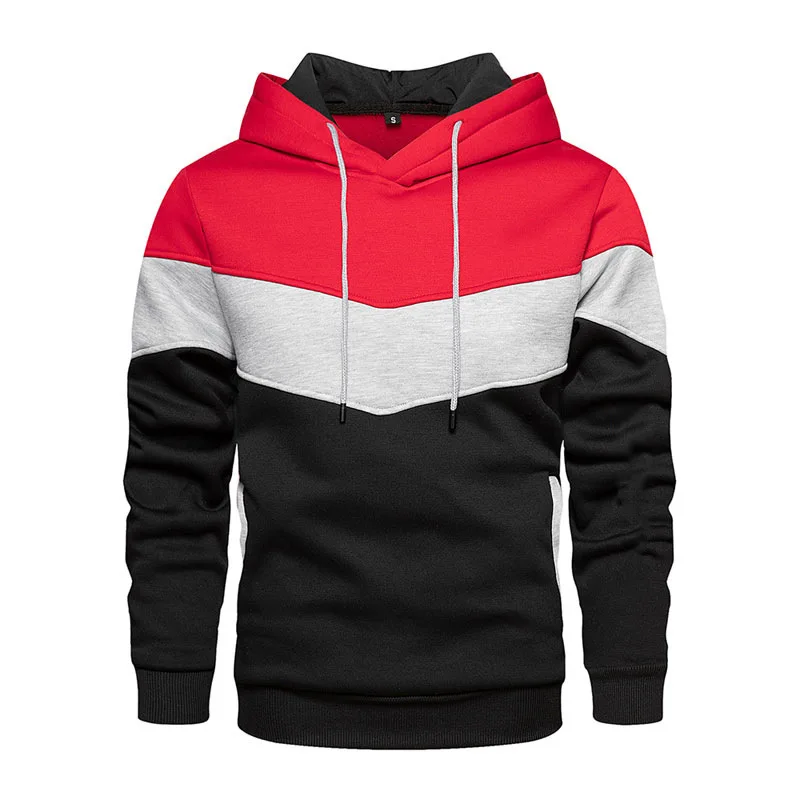 2023 neue männer Patchwork Hoodie Outdoor Casual Sportswear Street Fashion männer Fleece Thermische Mit Kapuze Sweatshirt Herbst Winter Mantel
