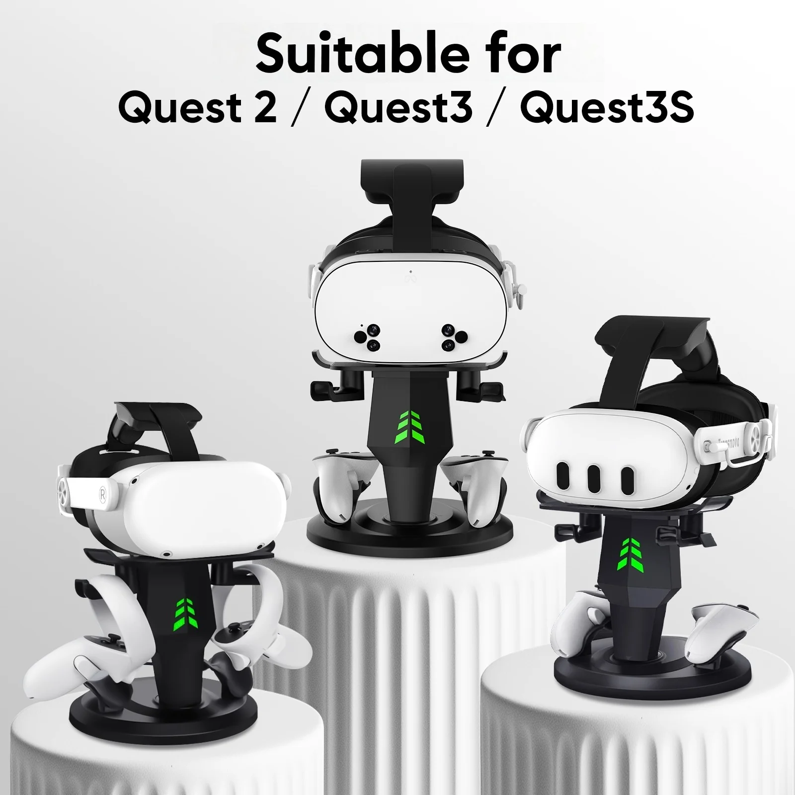 

TRANSNOVO Elite VR Power Station - Universal Charging Dock for Meta Quest Devices Type-C Port + LED Indicators Space-Saving