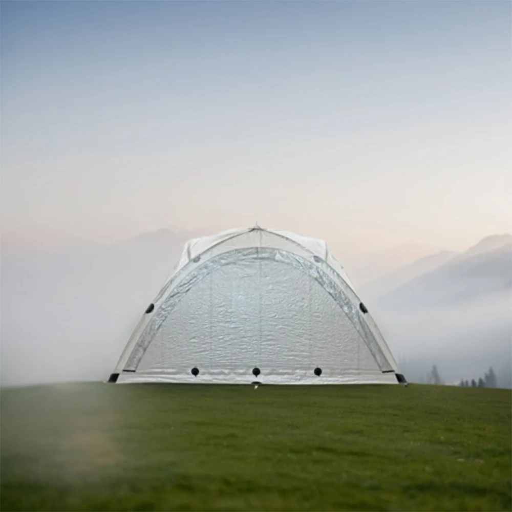 Outdoor camping ultra-light strong horse fabric tent single-layer DCF windproof and rainproof hiking tent weighs only 1KG