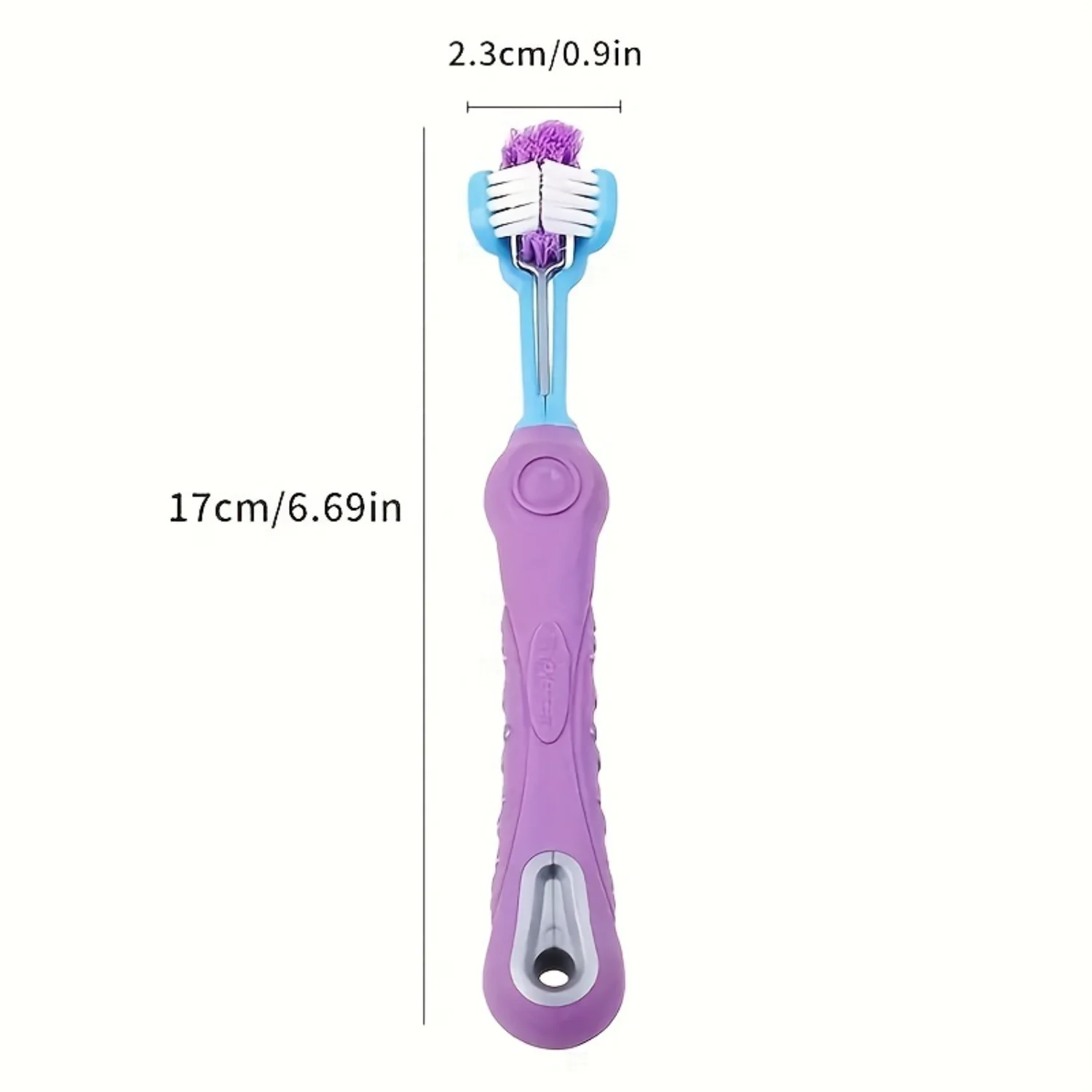 5-Pack Pet Toothbrush for Dogs, Triple-Headed Multifunctional Dental Brush, Plastic  Care Teeth Cleaning Supplies for Canine Den