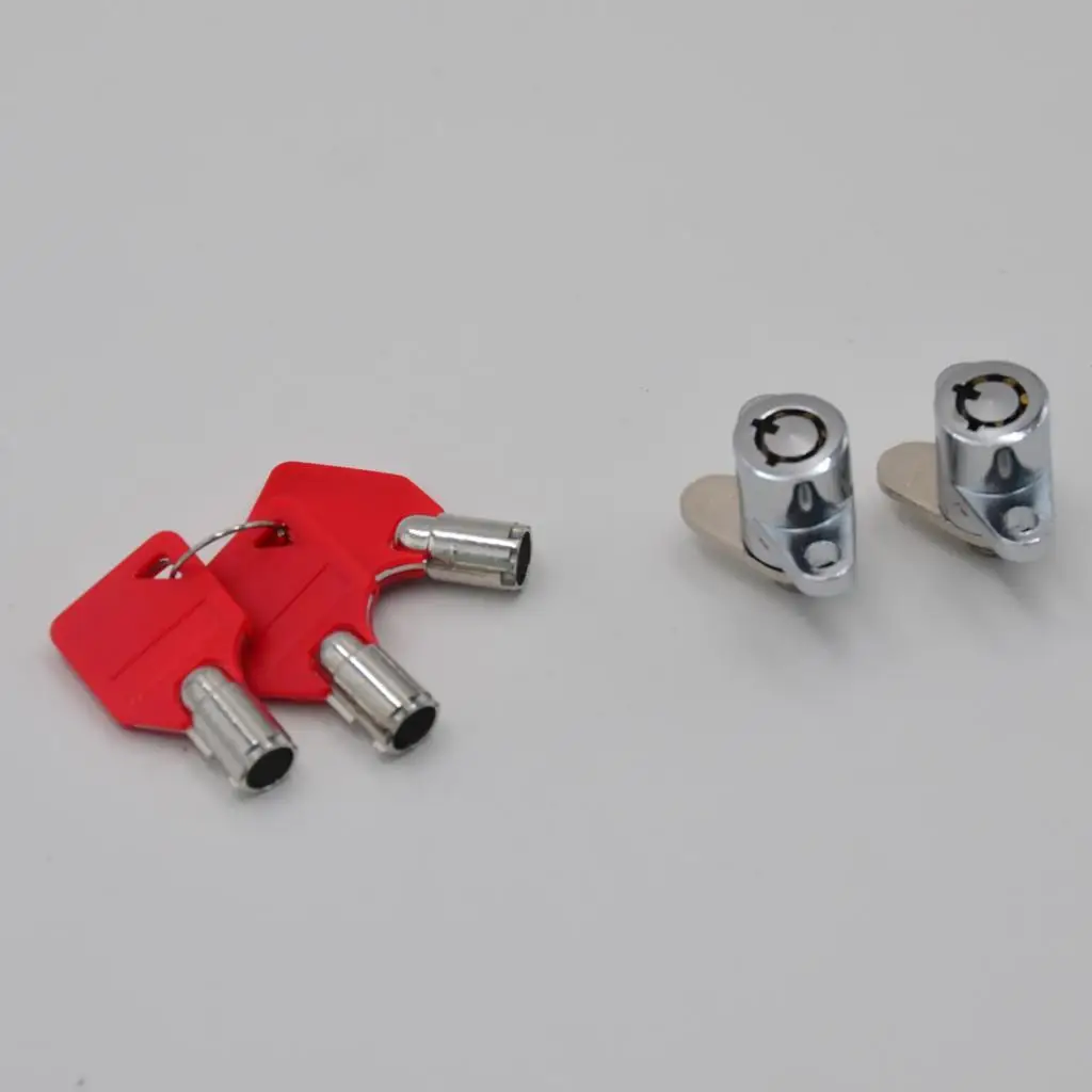 Motorcycles Saddle Bags Locks with Keys Universal Motorcycle Hard Saddlebag Latch Silver for Harley Touring