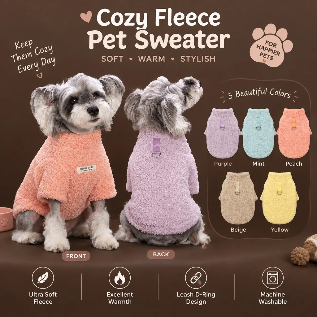 Haustier Hund Warmer Mantel Herbst Winter Weiche Fleece Kleidung für Kleine Mittelgroße Hunde Welpen Katze Jacke Haustier Kleidung für Chihuahua Kätzchen