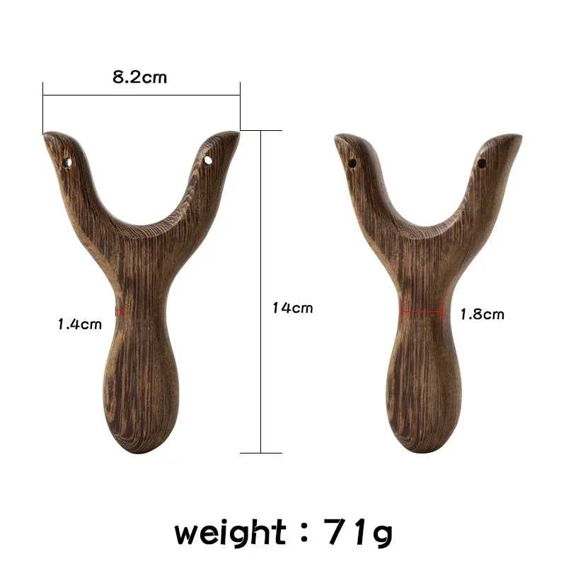 Smooth Polished Burr-free Solid Wood Slingshot Pure Wood Traditional Sling Hunting Shooting Tool Cheap Slingshot Toy