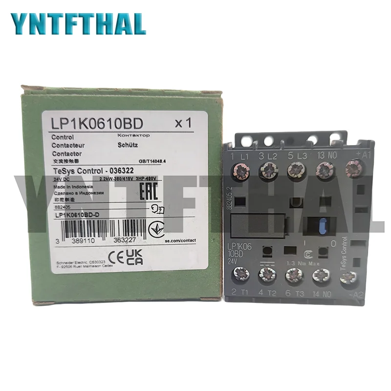 

New Original LP1K0610BD 3P 440V 6A 1NO Contactor