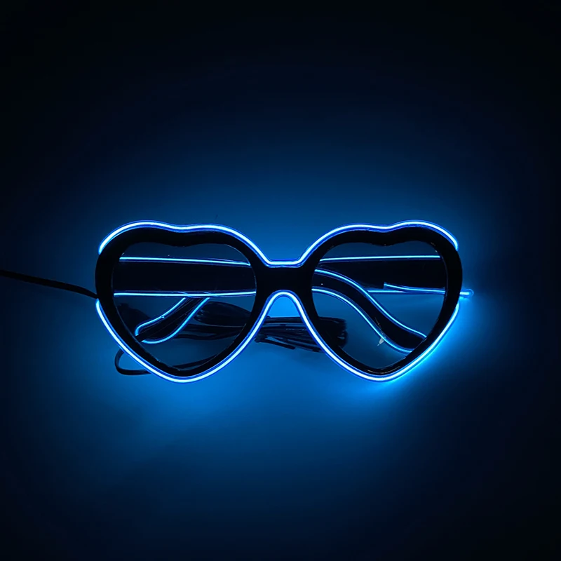 

Светящиеся неоновые очки для дискотеки, девичника, светодиодные светящиеся очки в форме сердца, очки для невесты, декора, легкие очки для девочек и женщин