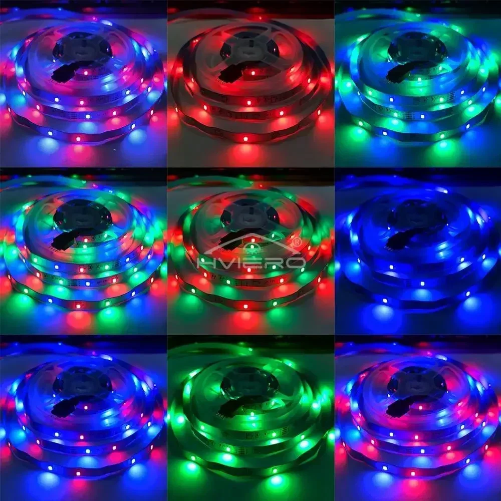12V RGB 2835 LED Light Strip Bluetooth With 24Key Remote Control Color Change Flexible Lamp Tape Ribbon Diode For Home Backlight