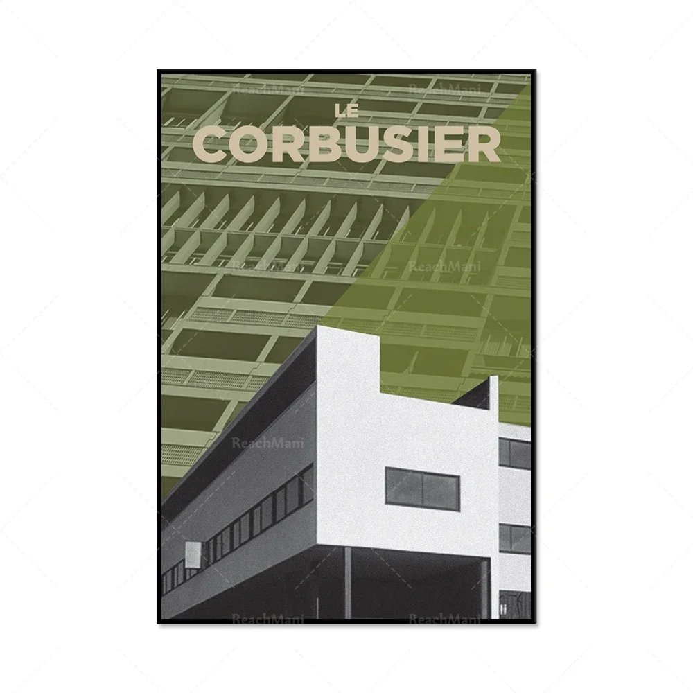 Mid-Century Modern Wall Art Print Bauhaus Le Corbusier Minimalist Architecture Poster Home Decor Artwork