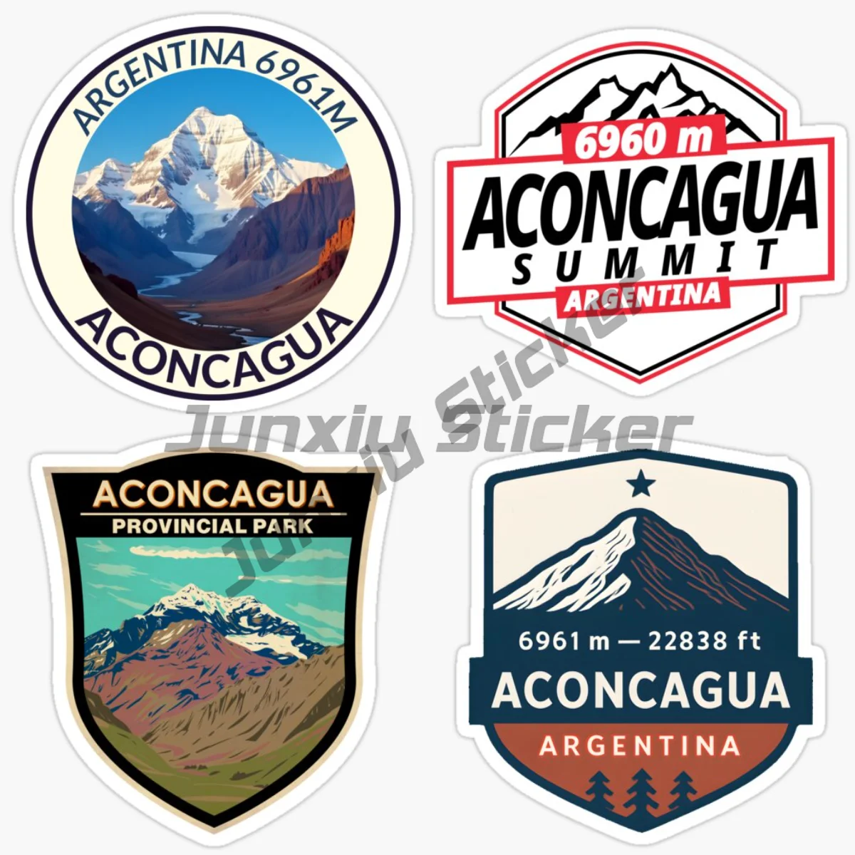 Argentina Aconcagua, The Highest Peak in South America 6961 Meters Climbing Travel Commemorative Laptop Helmet Decorative Decal