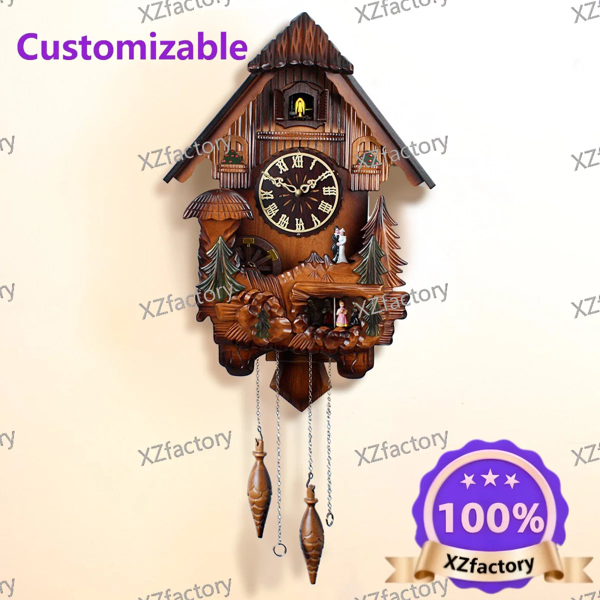 Cuckoo Wall Clock, Coo Chiming Clock, Smart Pendulum Clock for Home Living Room