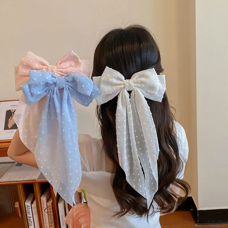 

Lace Bow Design For Women's Hair Clips Fashionable Sweet Style Wedding Gift Vacation Party Side Clip Ladies Hair Accessories