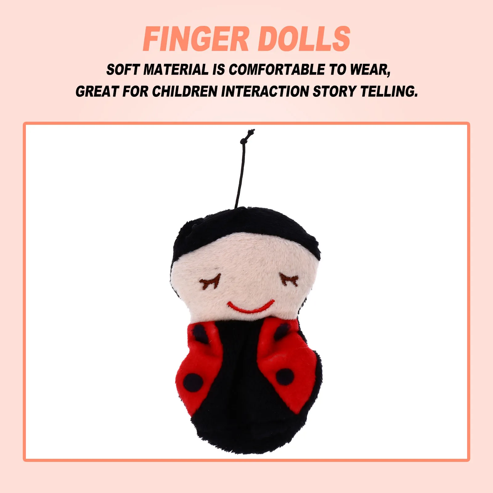 

5Pcs Finger Puppets Premium Cloth Fleece Material Colorful Mini Cartoon Storytelling Props Kids Early Learning Creative