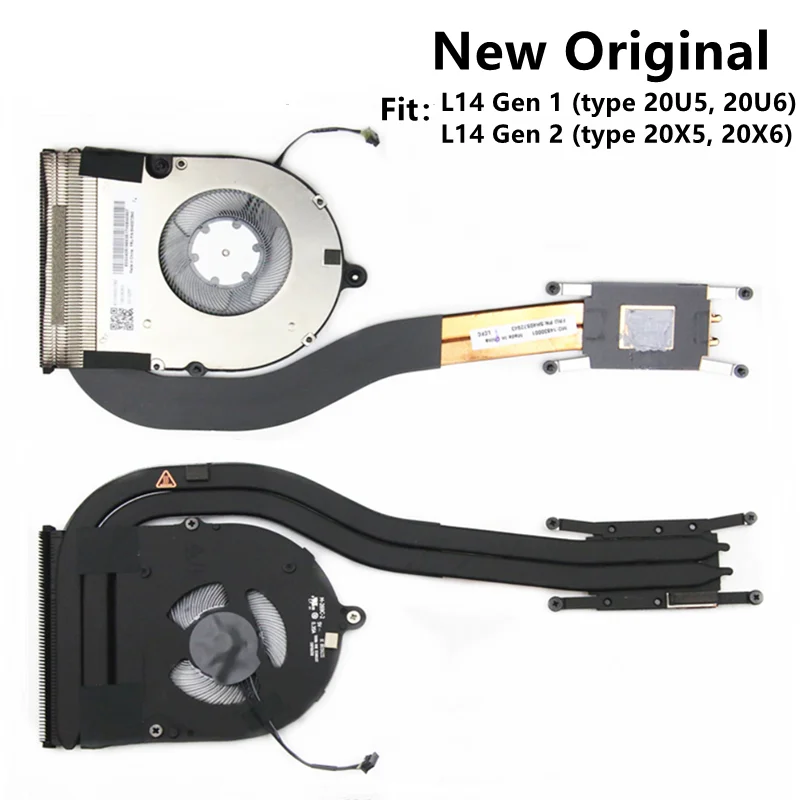 New Original For Laptop Lenovo ThinkPad L14 Gen1/Gen2 CPU Cooling Fan Heatsink Radiator UMA FRU PN:5H40S72942/3 5H41B77177/8