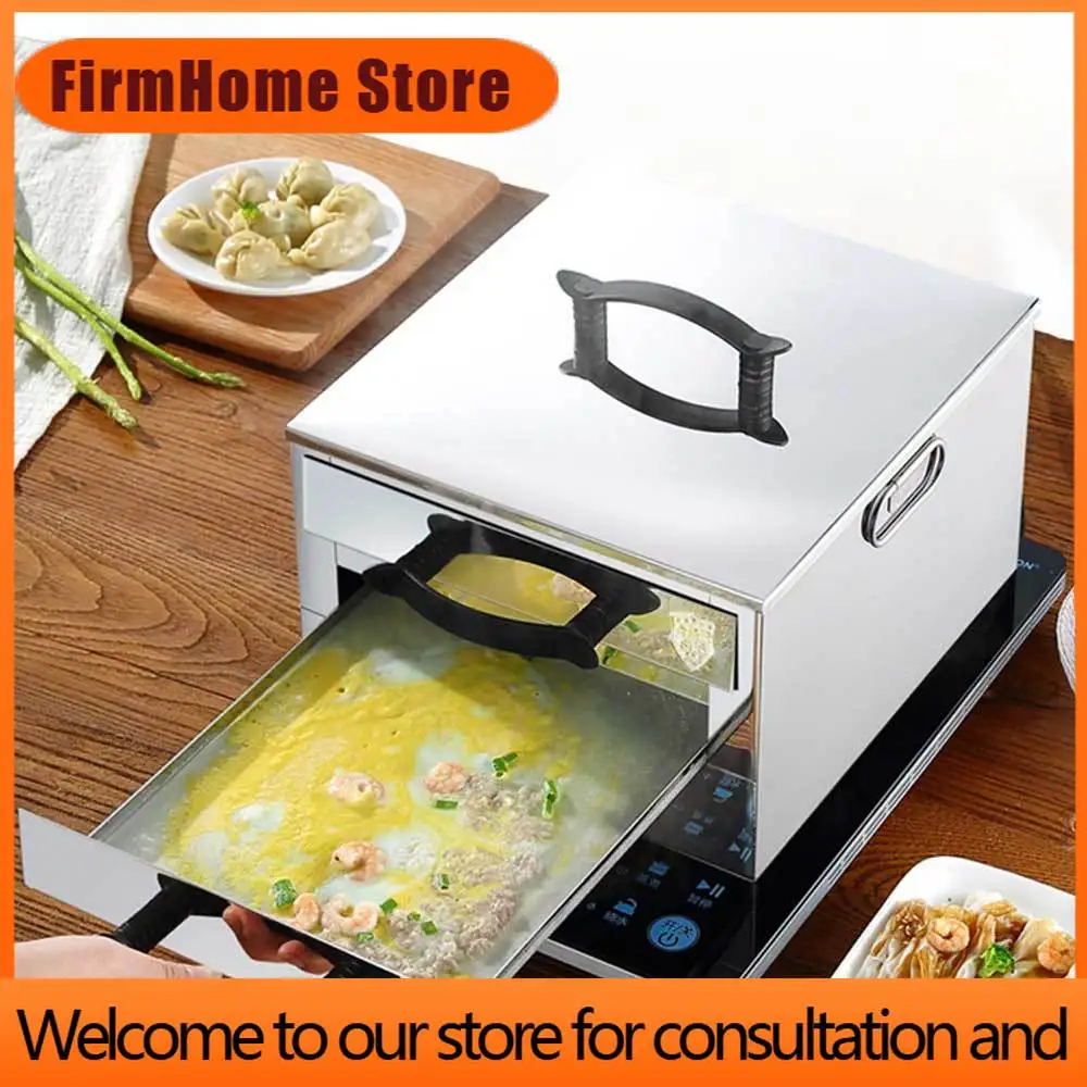 FirmHome StoreMultifunctional Mini Steamer Household Two-layer Rice Noodle Machine 304 Stainless Steel Small Food Steamer