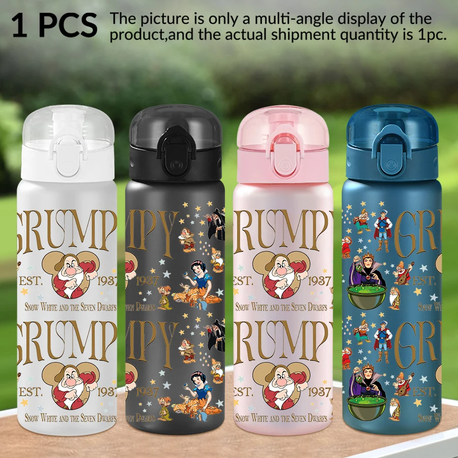 

1Pc Disney Snow White Seven Dwarfs pattern 26oz plastic water bottle outdoor sports water cup birthday/homecoming gift
