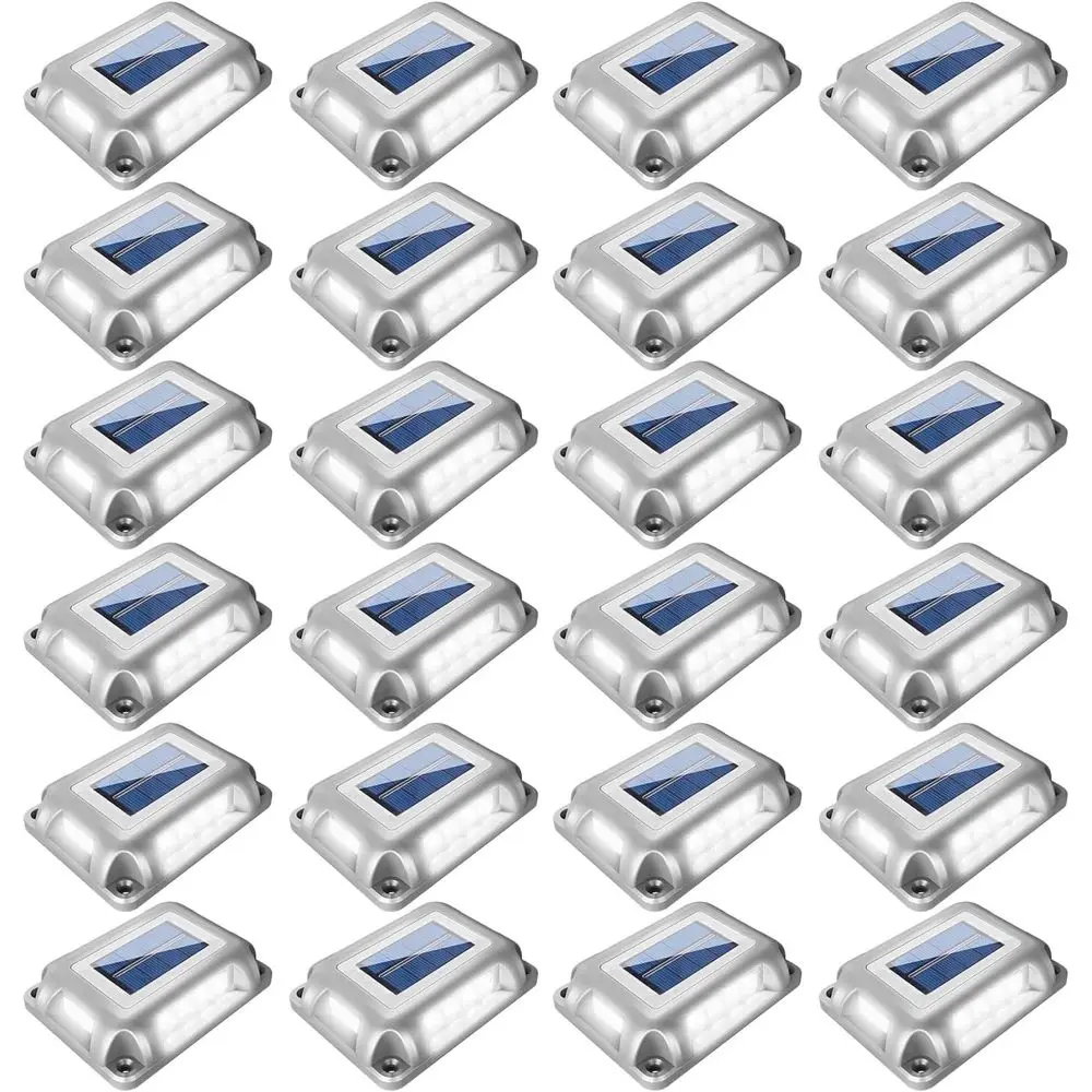 

24-Piece LED Driveway Lights, 6000K Cold White, Ideal for Deck, Garden, Sidewalk, and Stair Illumination